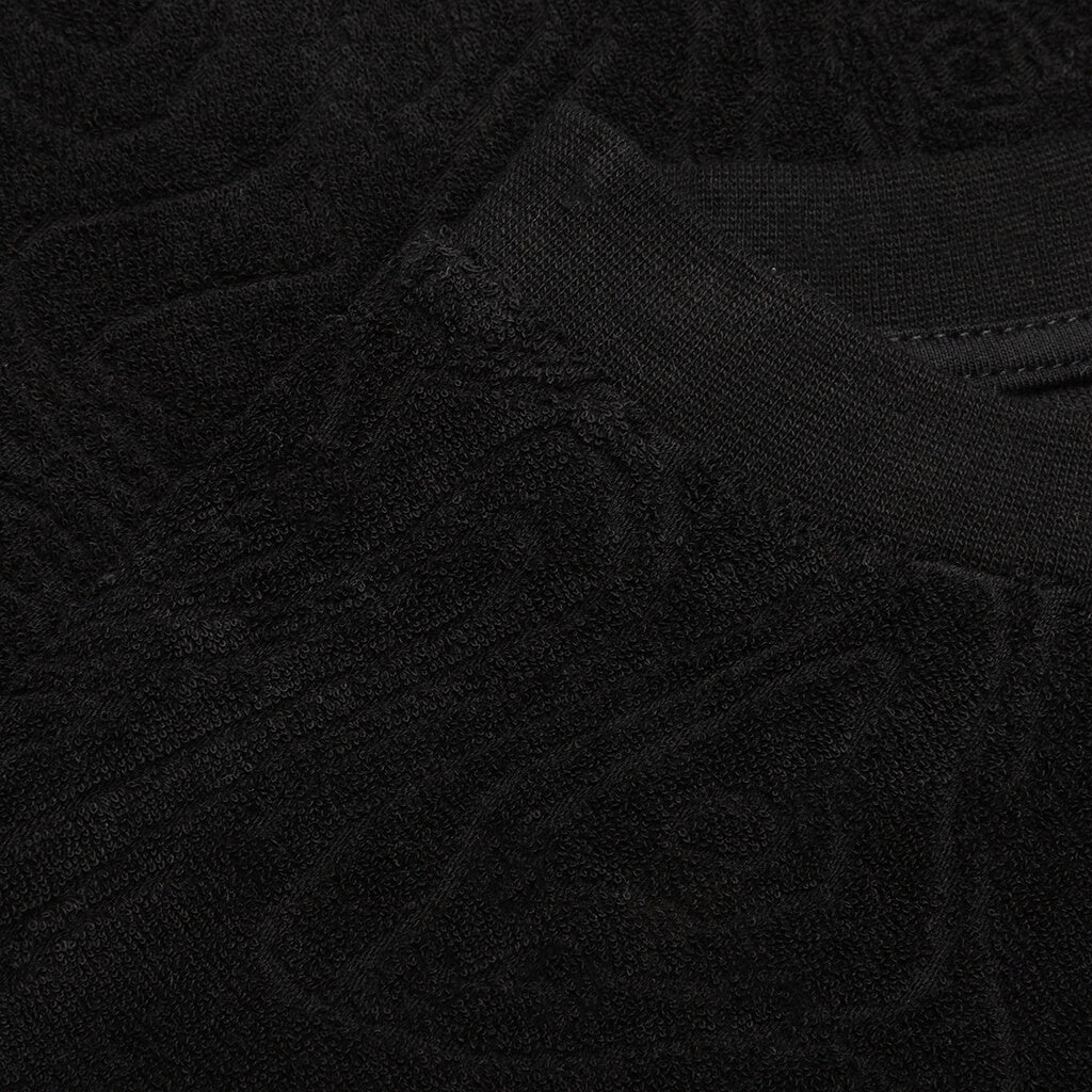 Topos Shaved Terry T-Shirt - Black