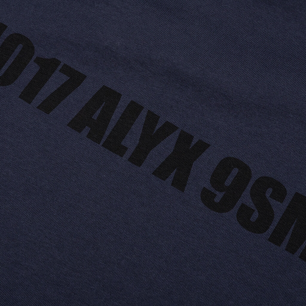 Mirrored Logo L/S Tee - Navy