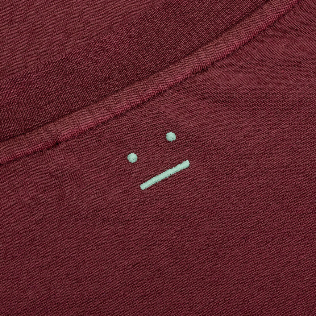Crew Neck T-Shirt - Wine Red