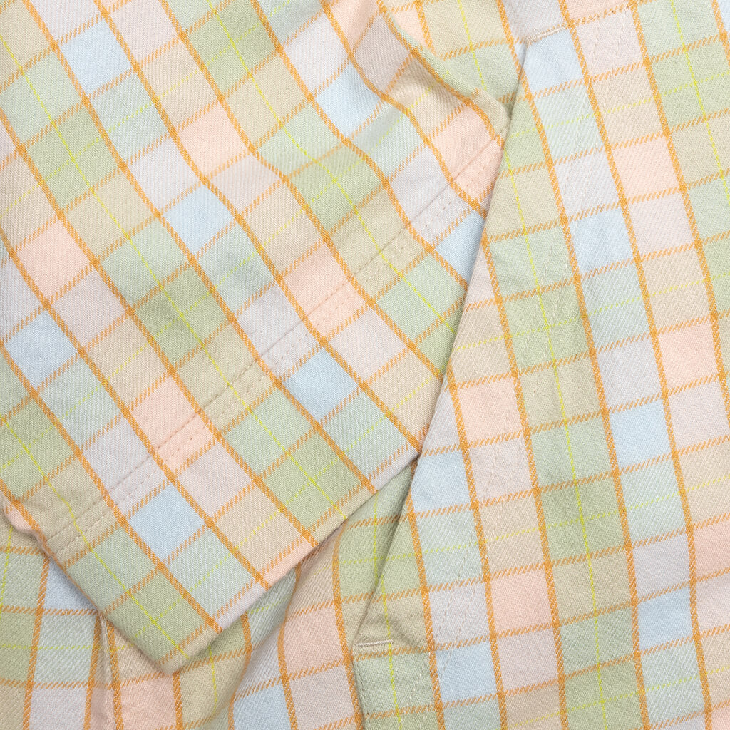 Flannel Shirt - Orange/Beige