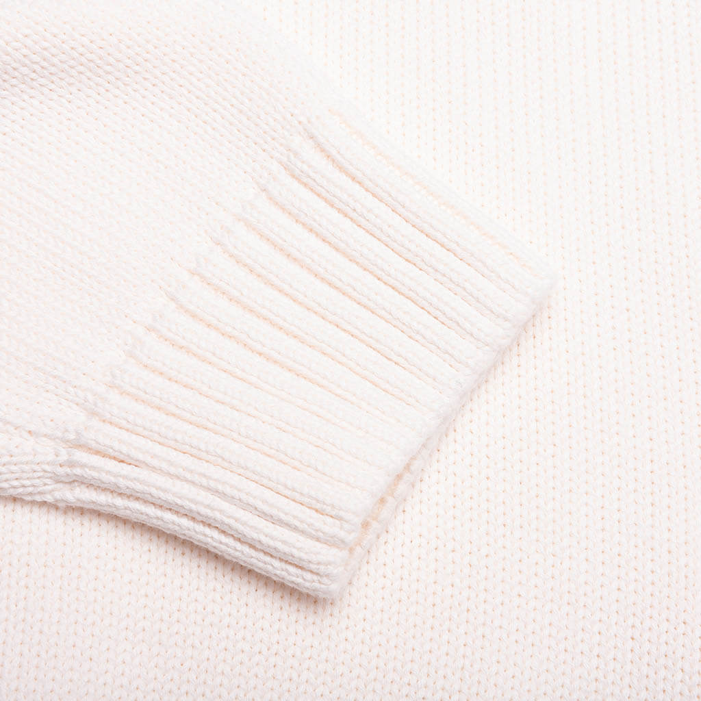 Women's Adidas x Sporty & Rich V-Neck Sweater - Off White/Night Navy