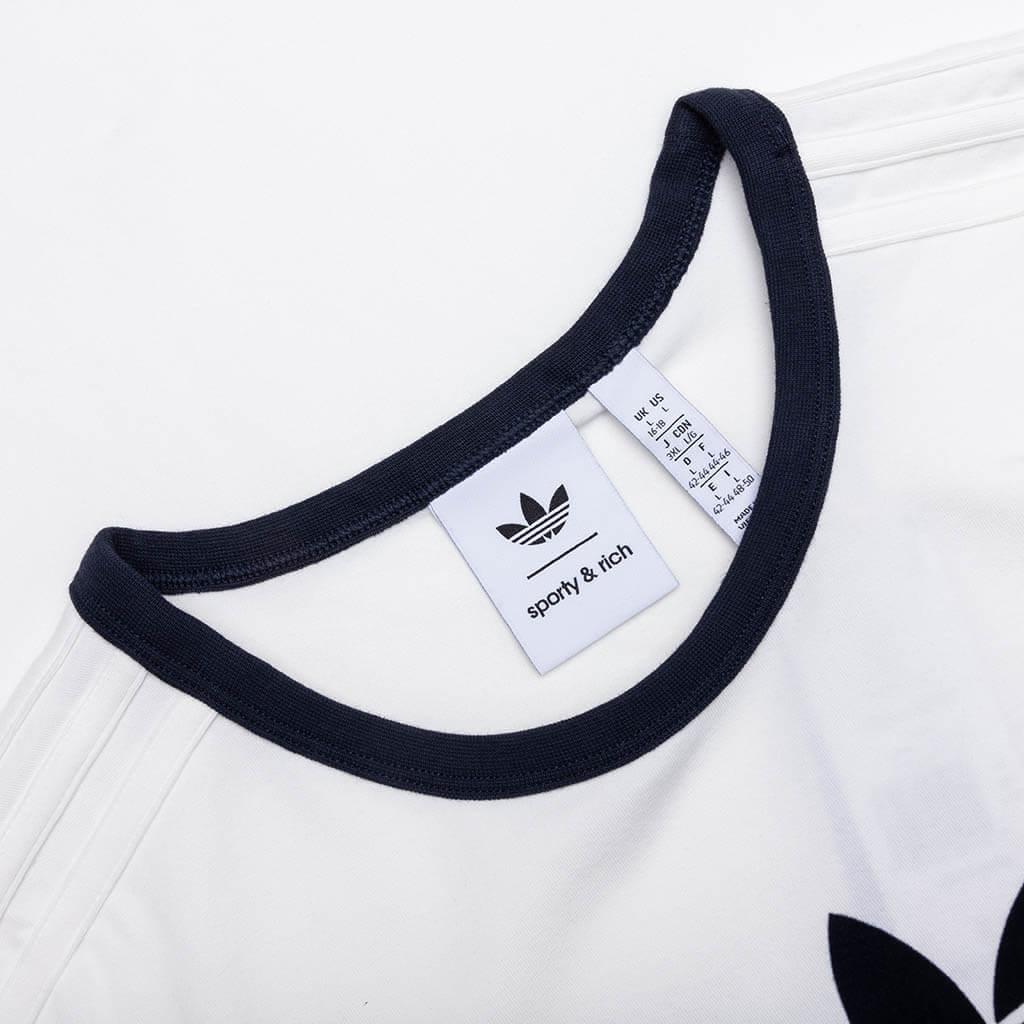 Women's Adidas x Sporty & Rich T-Shirt - Core White/Night Navy