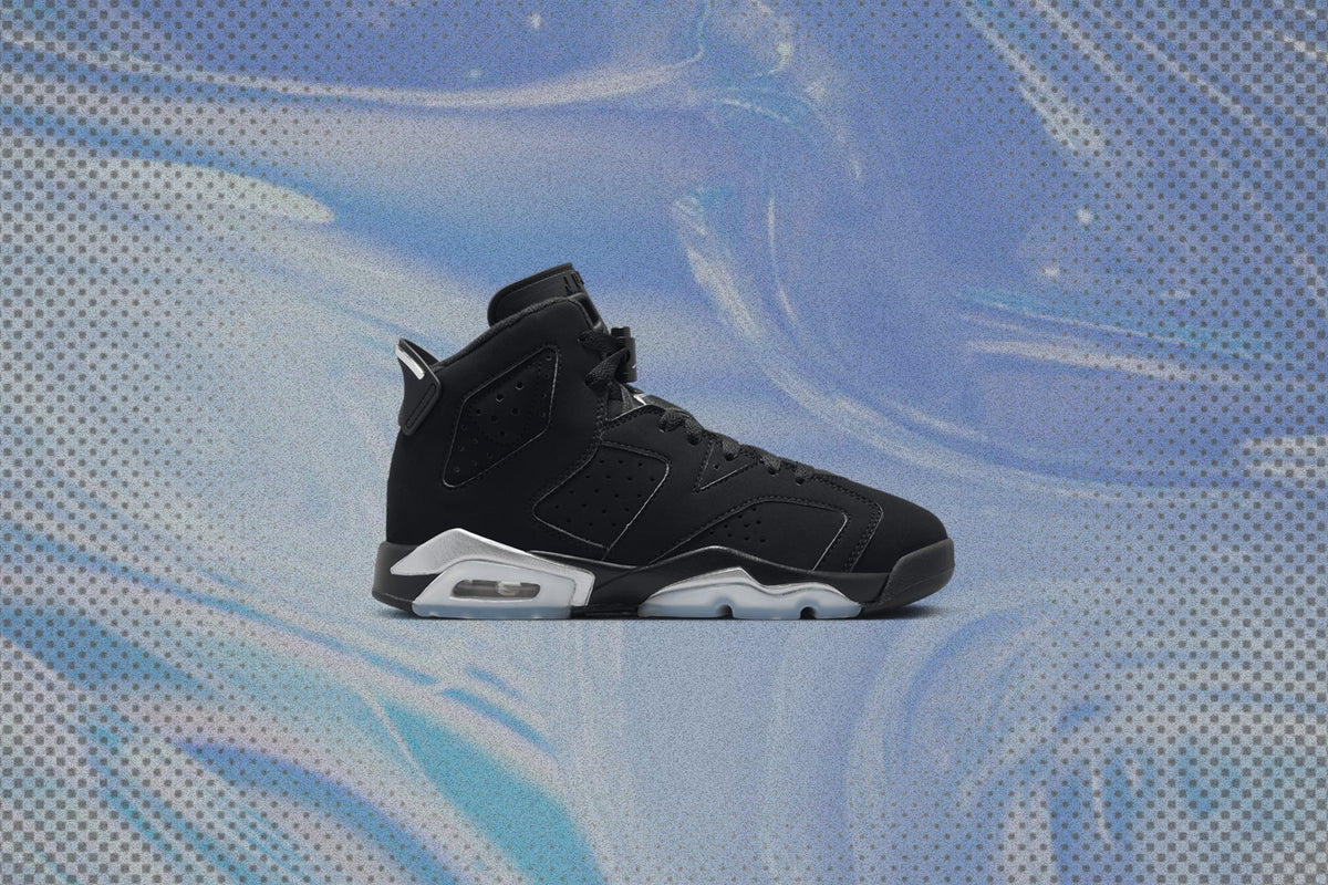 Air Jordan 6 Retro (GS) - Black/Metallic Silver/Black