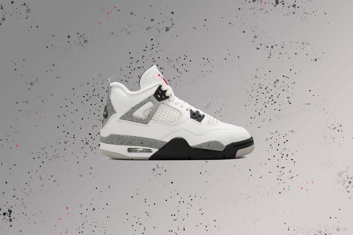 Air Jordan 4 Retro OG 'White Cement' (GS) - Summit White/Fire Red/Cement Grey/Black