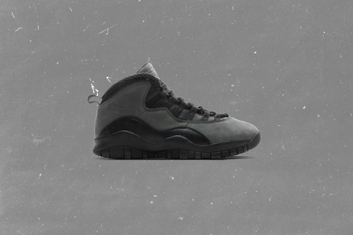 Air Jordan 10 Retro 'Shadow' - Charred Grey/True Red/Black