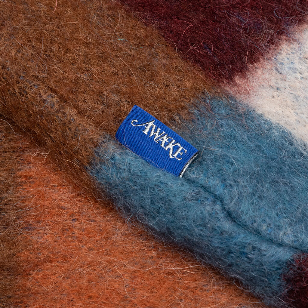 Awake Checkered Mohair Sweater - Brown