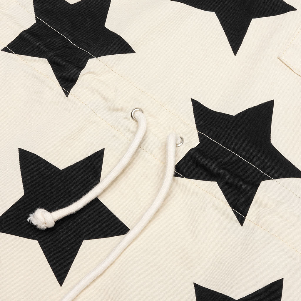 Awake Star Printed Anorak - Ivory/Black