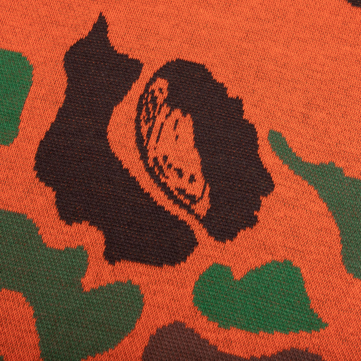 Foilage S/S Knit - Red Orange