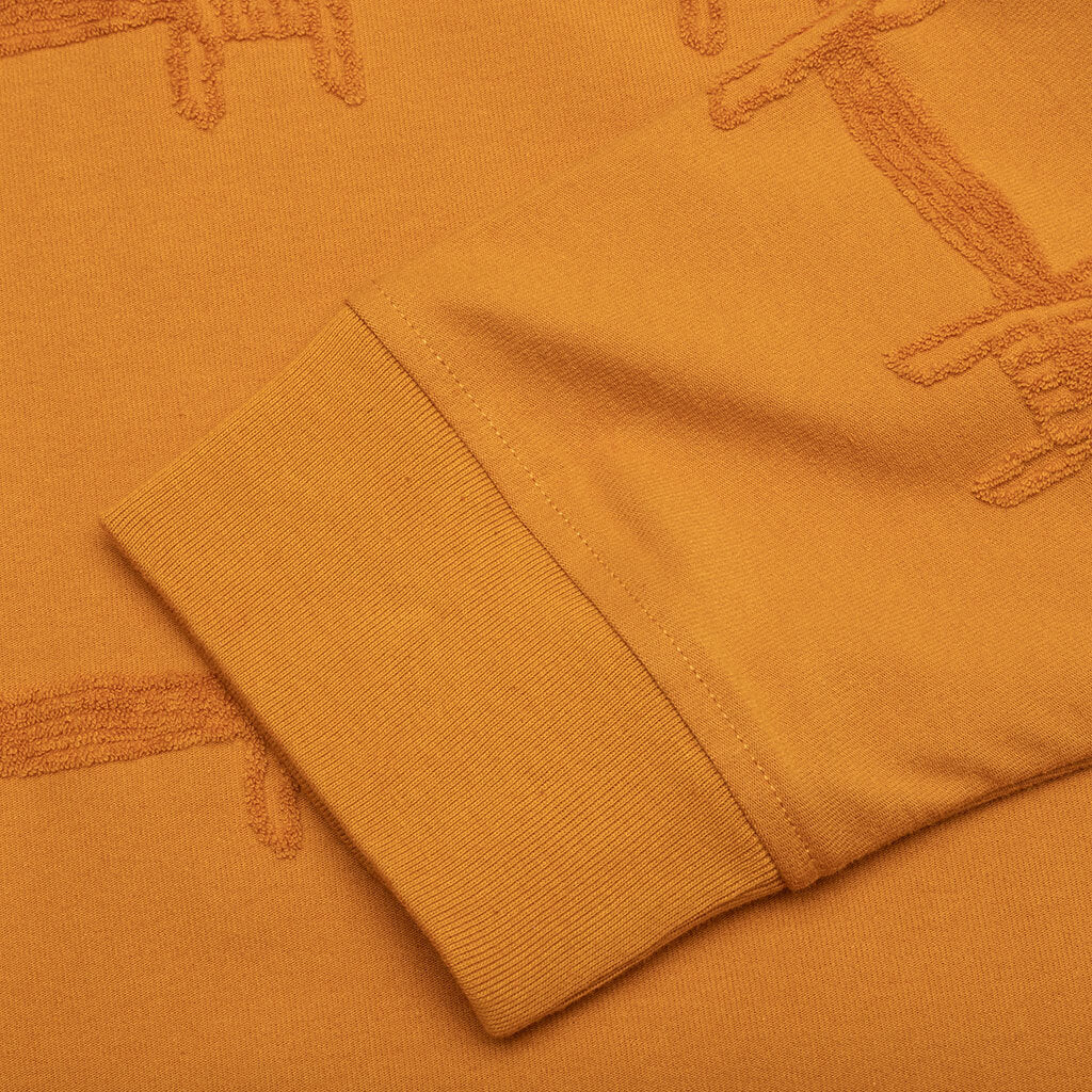 Barbed Wire Burnout L/S Tee - Orange