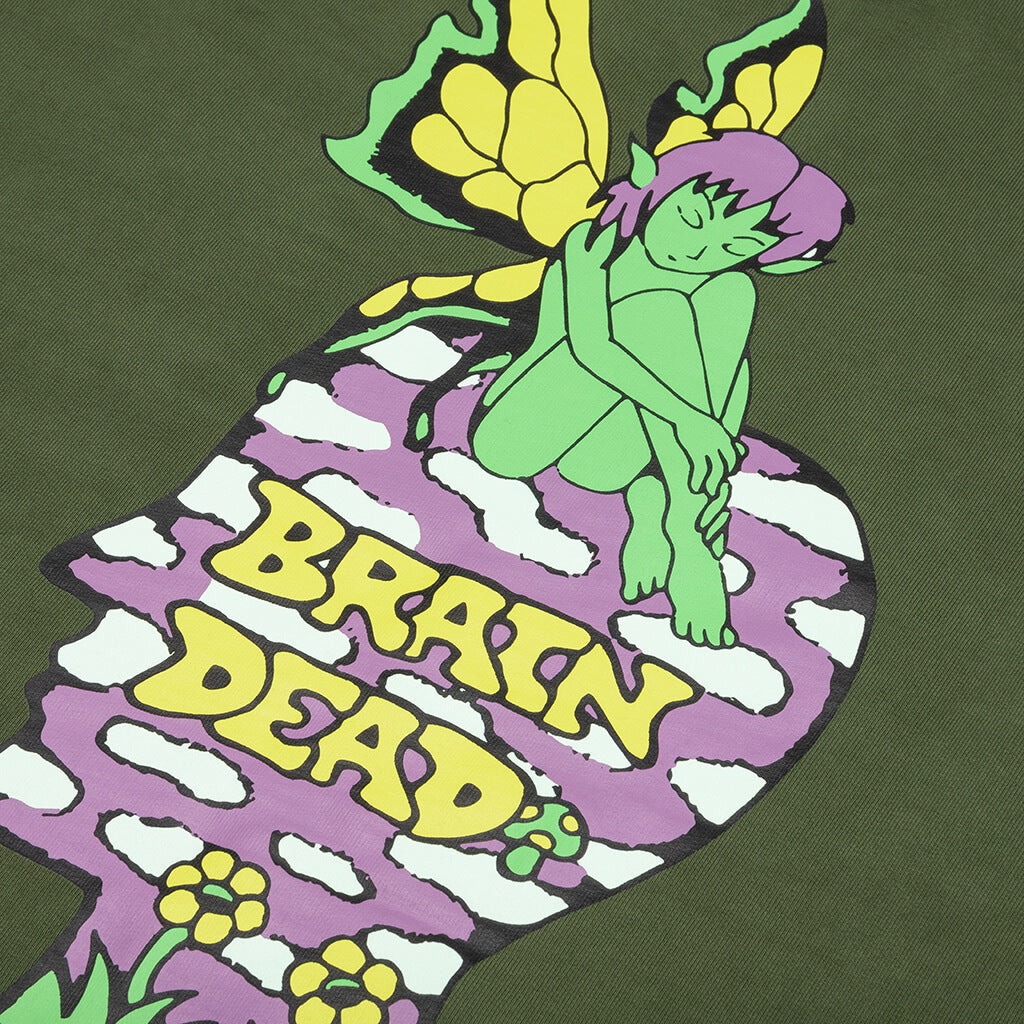 Mushroom House Crewneck - Olive