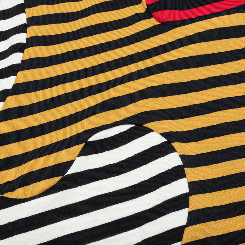 Organic Paneled Stripe Shirt - Navy