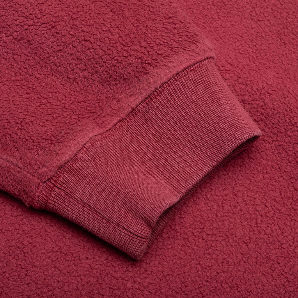 Reverse Fleece Crewneck Sweatshirt - Burgundy