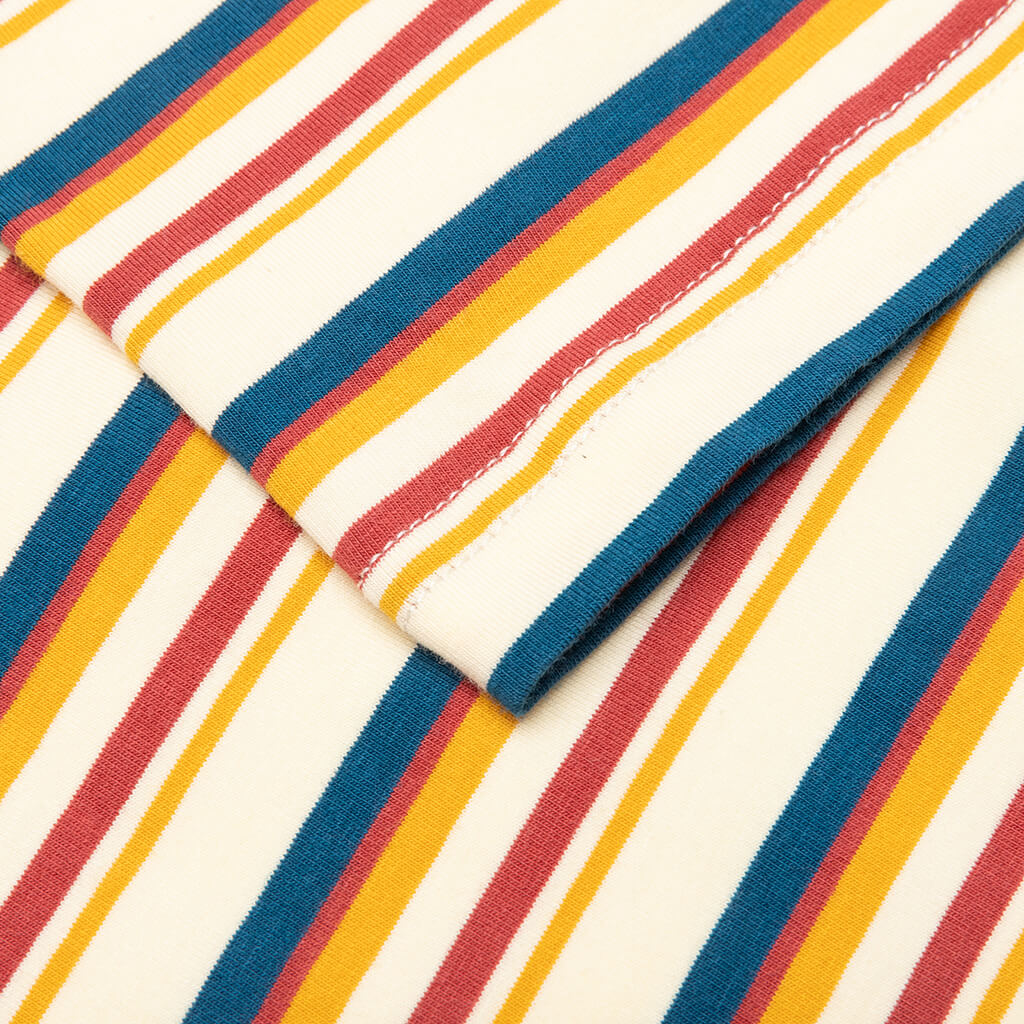 Nineties Blocked Striped T-Shirt - Cream
