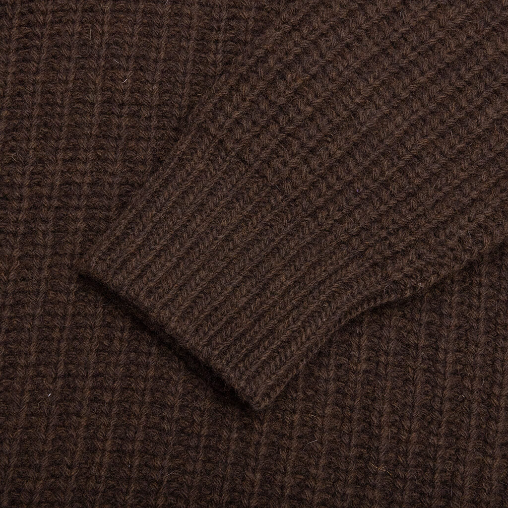 Mirrored Flag Logo Knitted Pullover - Chocolate