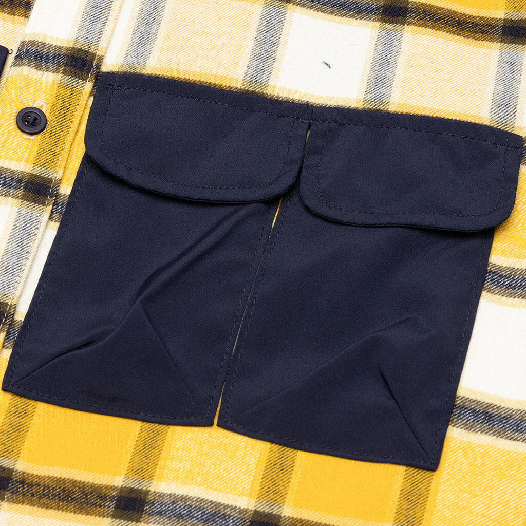 Janis Button Up - Plaid Mustard