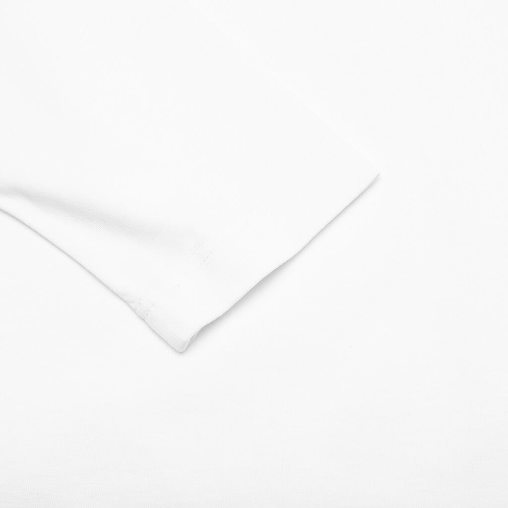 Link Script L/S T-Shirt - White/Black