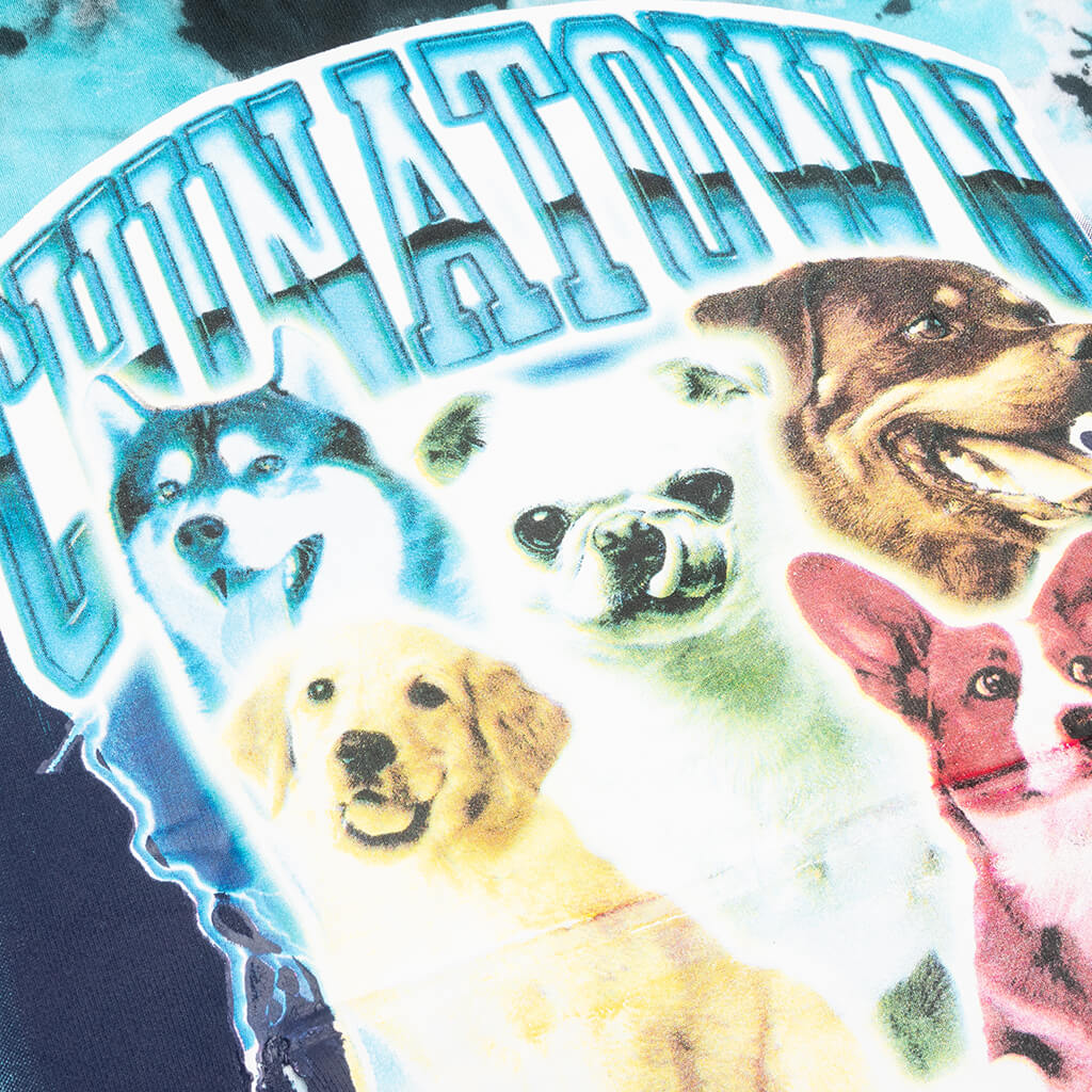 Chinatown Dawg Lightning Arc Hoodie - Sky Blue Tie-Dye
