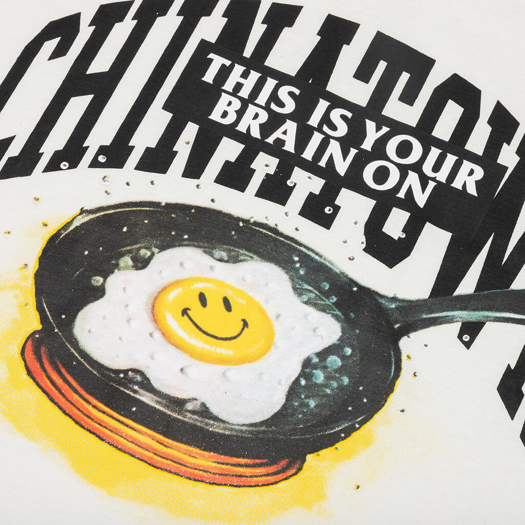 Chinatown Smiley Brain Fried Tee - Cream