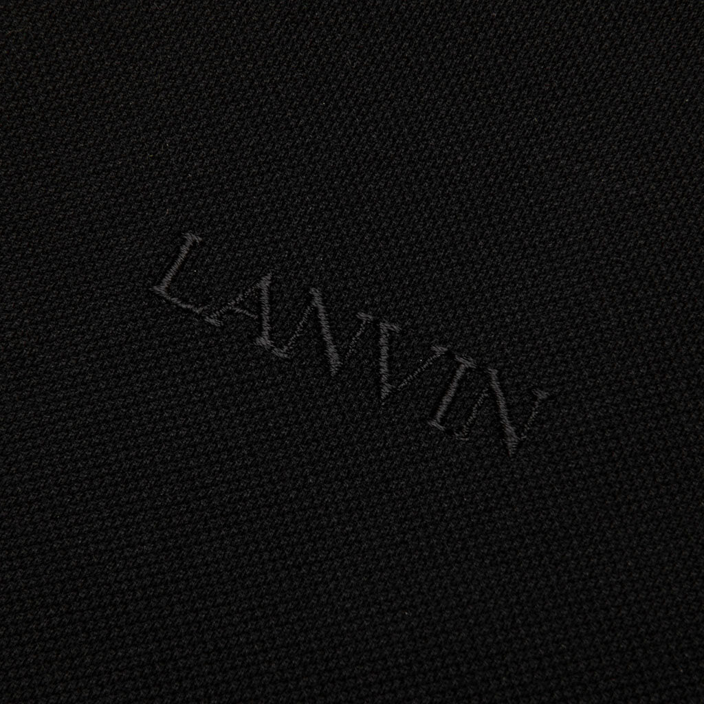 Classic Fit Polo With Logo Emblem Detail - Black