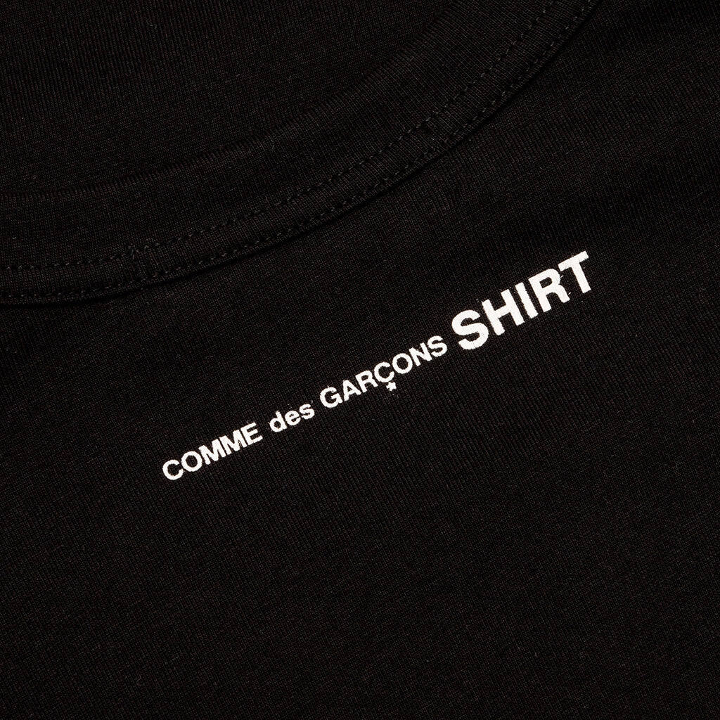 Comme Des Garcons SHIRT Small Back Logo S/S Tee - Black