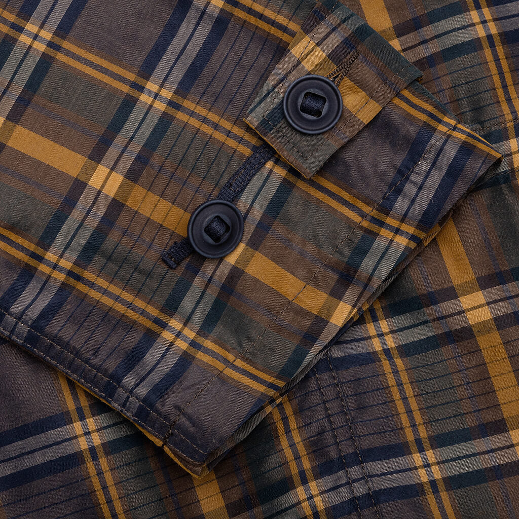 Plaid Blouson - Brown/Green/Yellow