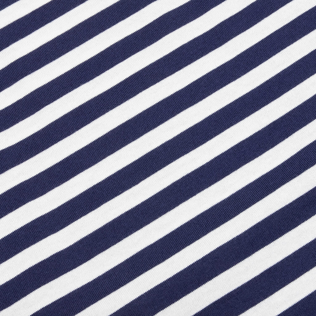 Small Red Heart Striped L/S T-Shirt - Navy/White