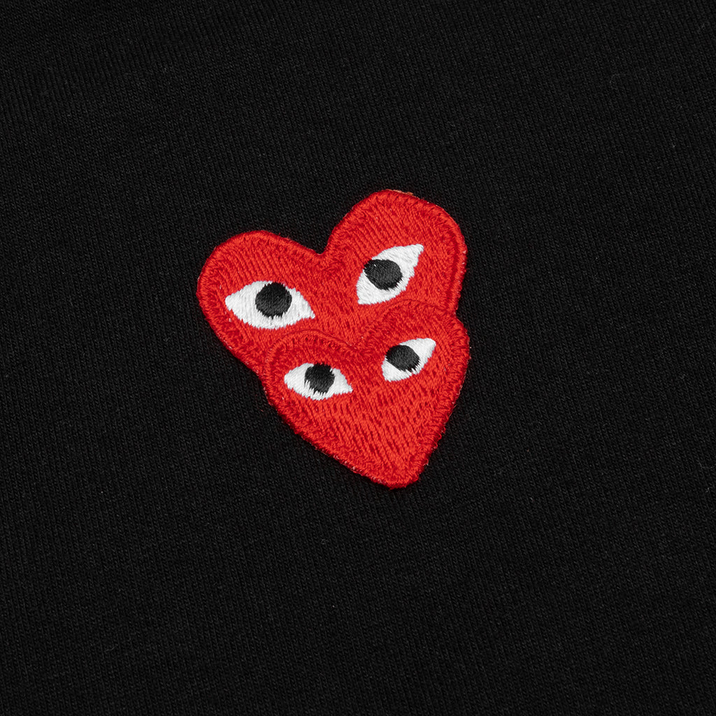 Women's Stacked Heart S/S T-Shirt - Black
