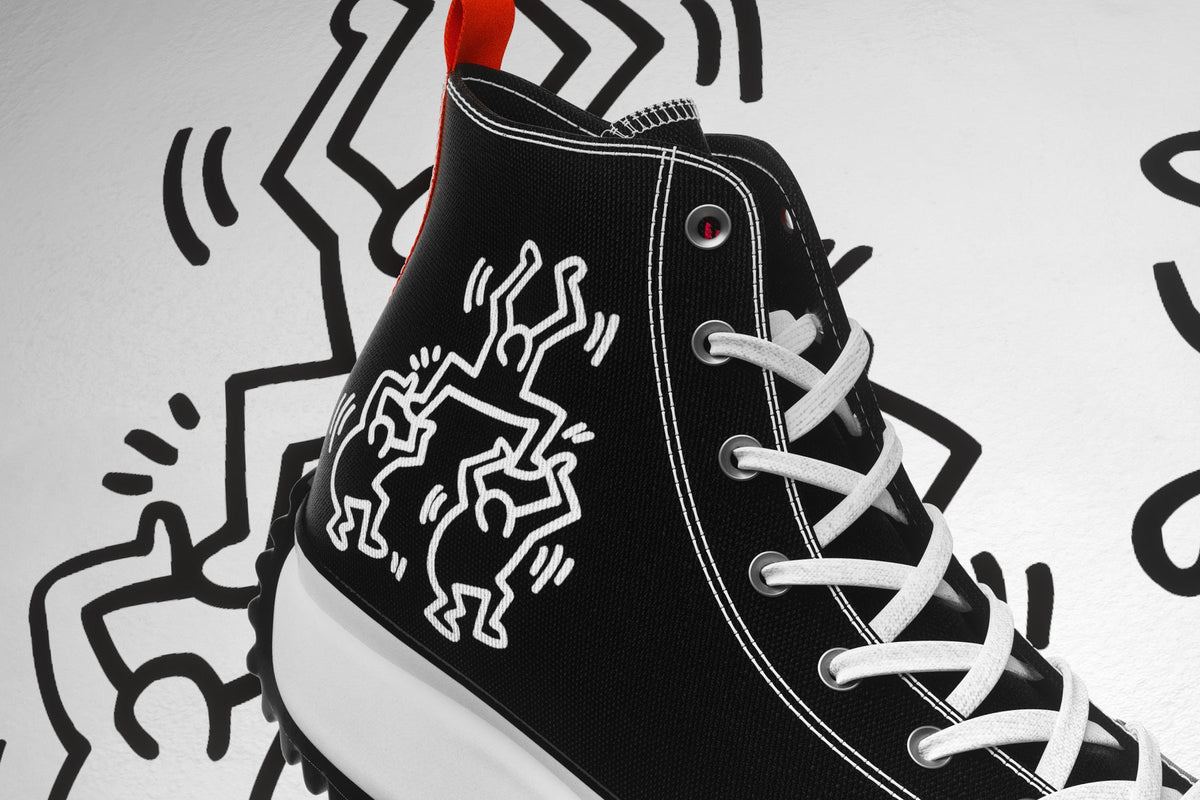 Converse x Keith Harring Run Star Hike Hi - Black/White/Red