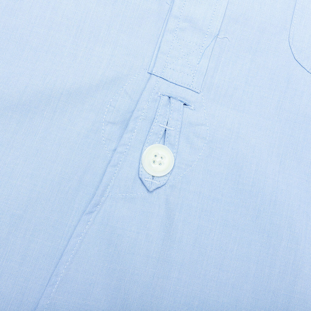 Double Regular Collar Shirt - Sax Blue