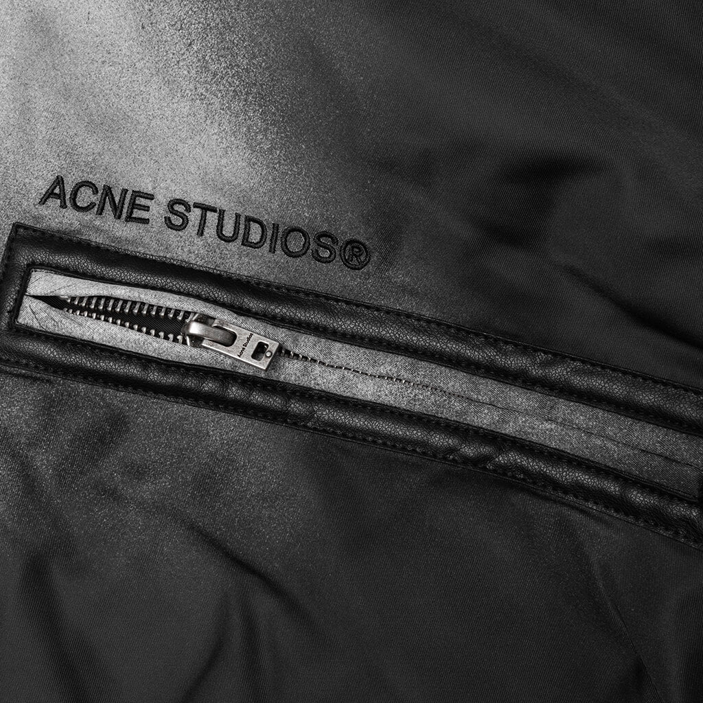 Ocari Nylon Bomber Jacket - Faded Black