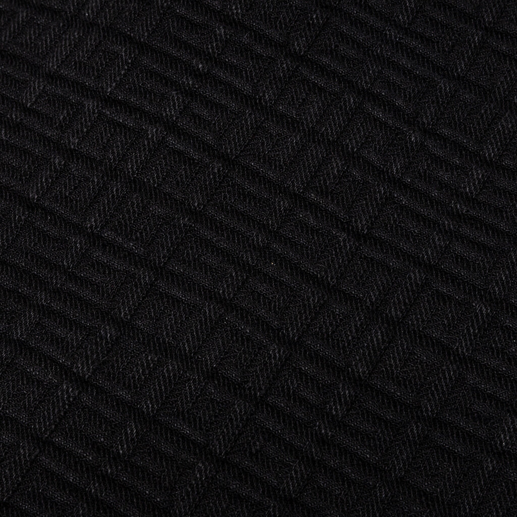 Zipped 4G Rivet Denim Jacket - Black