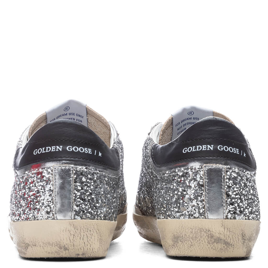 Women's Super-Star Sneakers - Silver/Baby Pink/Black