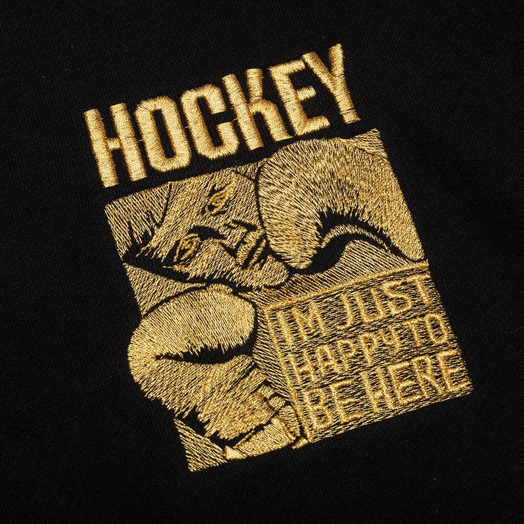 Happy To Be Here Hoodie - Black