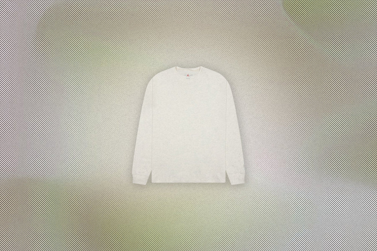 Wordmark L/S Tee - Oatmeal Heather