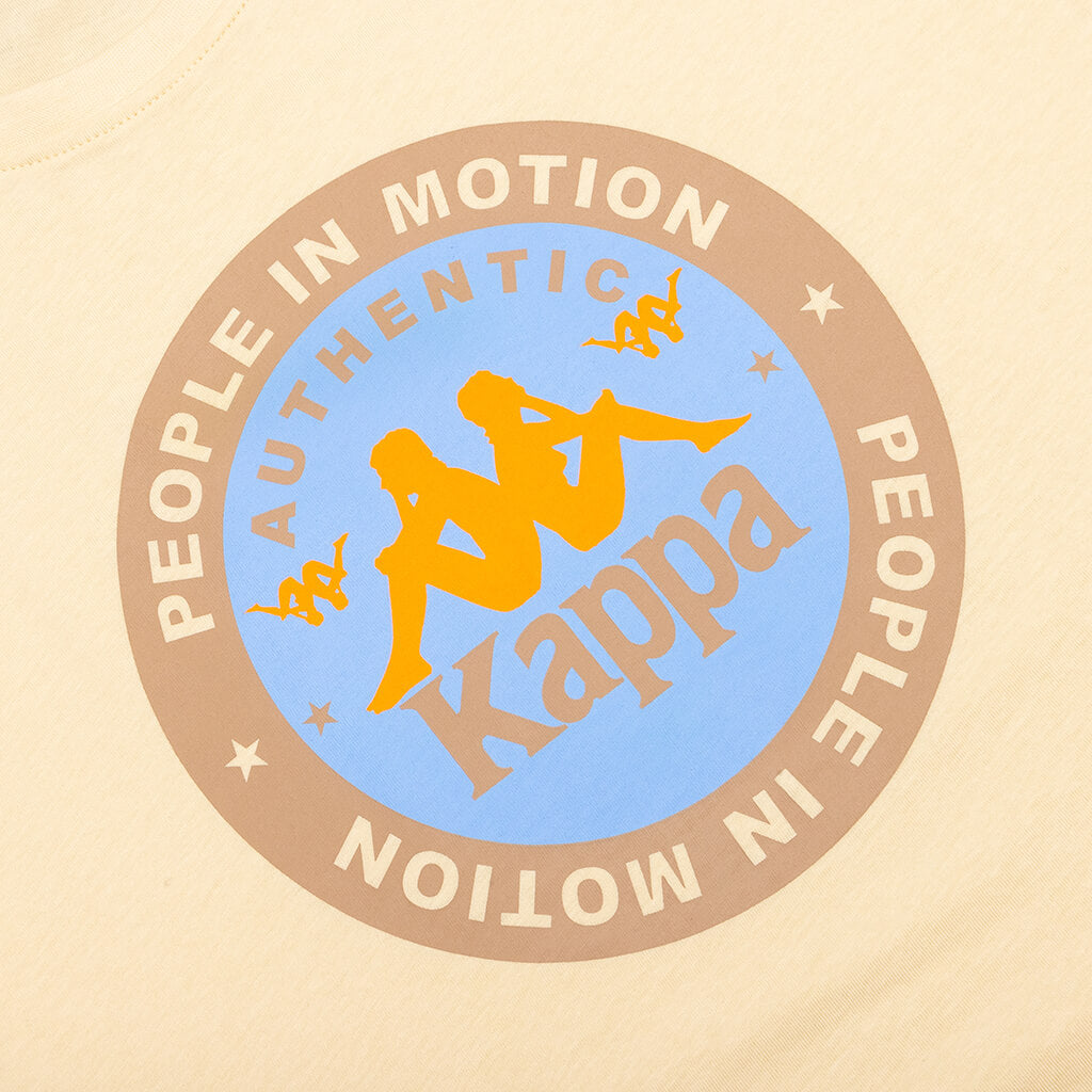 Authentic Franeker T-Shirt - Beige Ecru/Brown/Blue Cielo