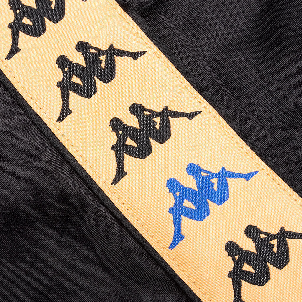 Kid's 222 Banda Deky Trackpants - Black Smoke/Orange Salmon/Blue Princess