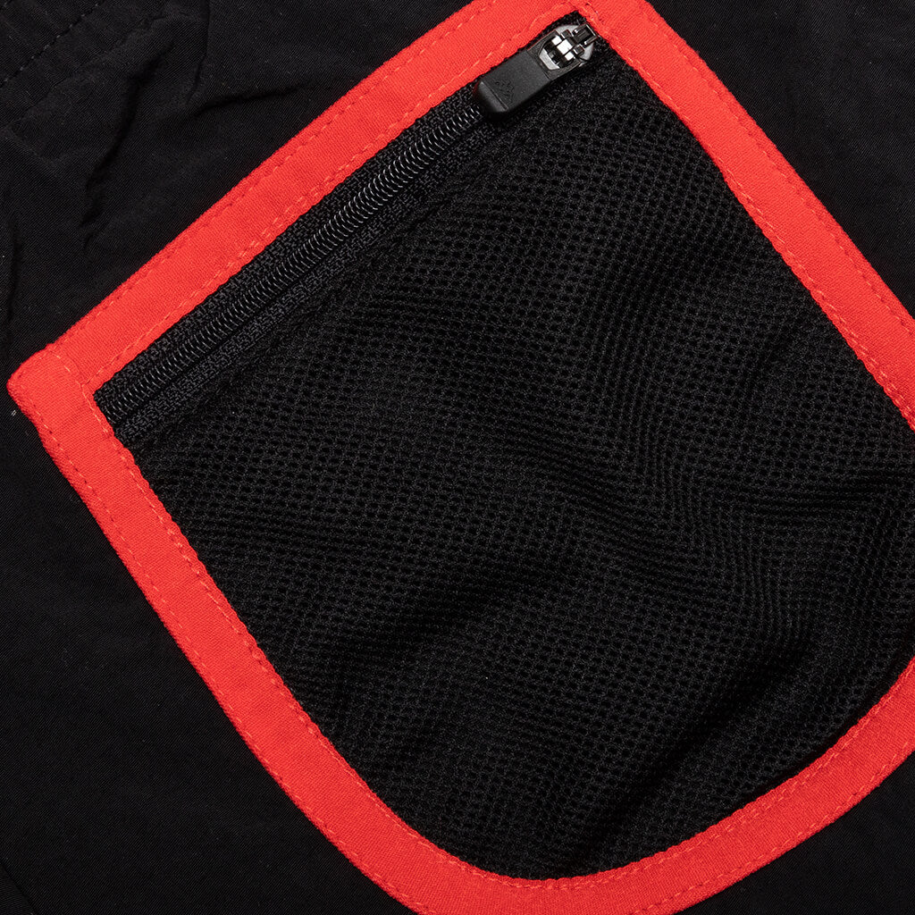 Kid's Authentic HB Ethan Swim Short - Black/Red