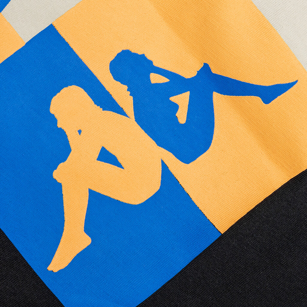Kid's Authentic Molongio T-Shirt - Black Smoke/Orange Salmon/Blue Princess