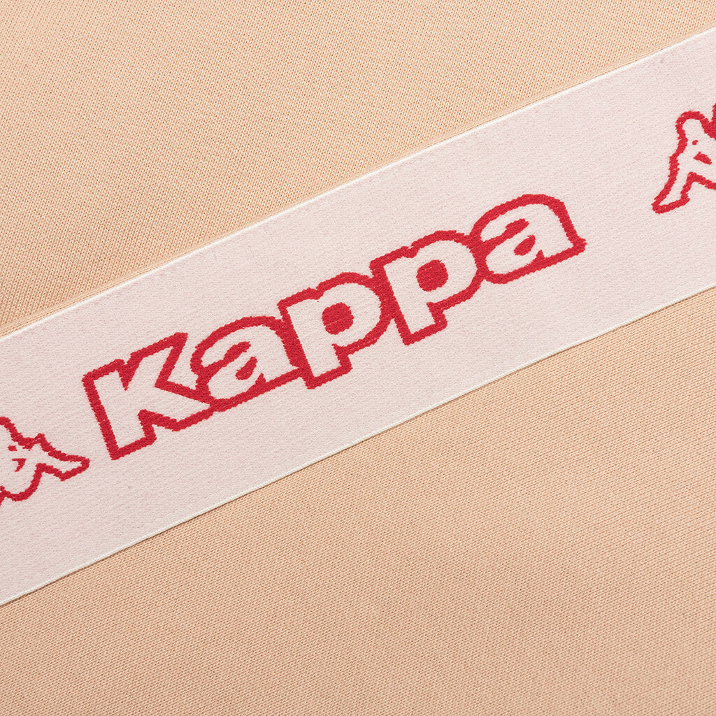 Logo Tape Apet 2 Hoodie - Beige LT/Pink LT/Red Cherry