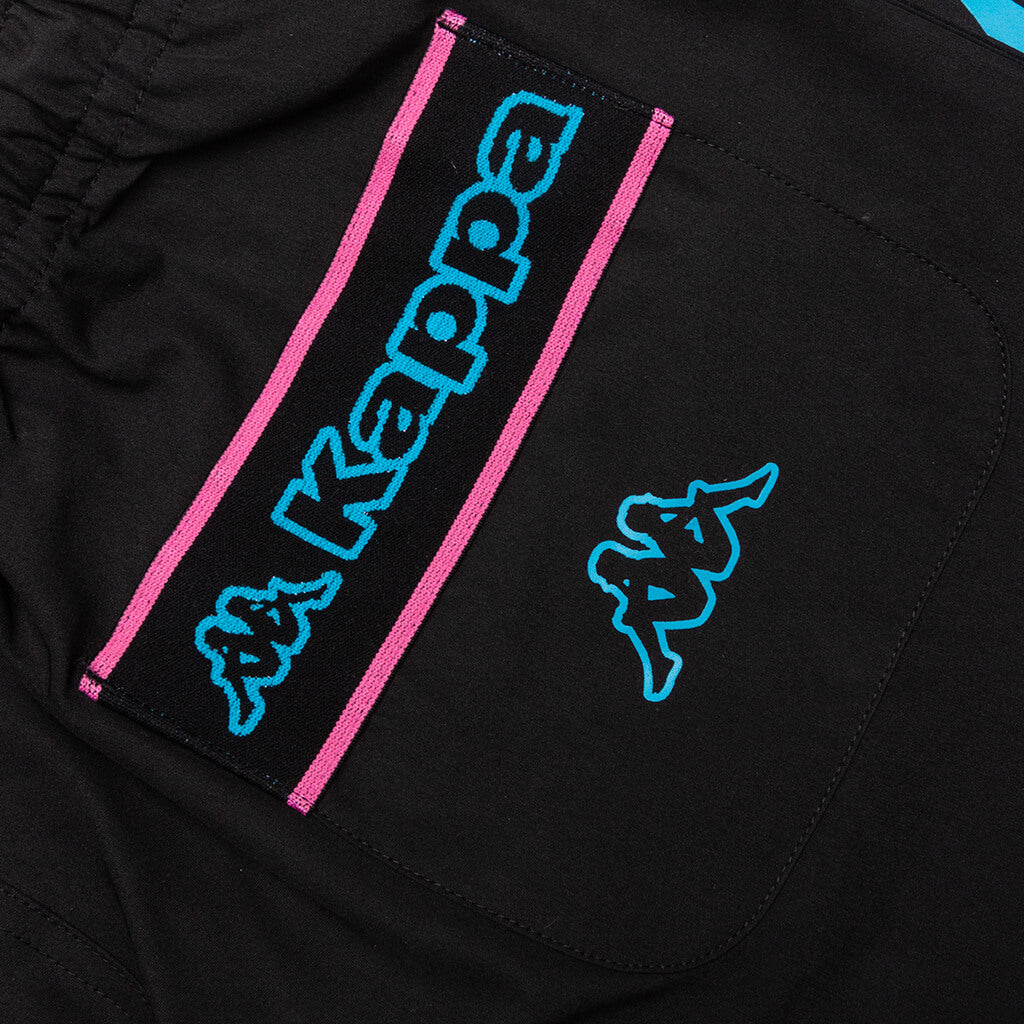 Logo Tape Colm Shorts - Black/Blue Turkis