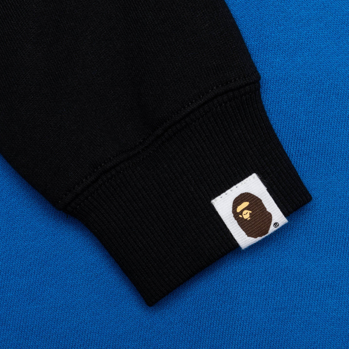 Kid's Bape Logo Layered Baseball Sweatshirt - Blue