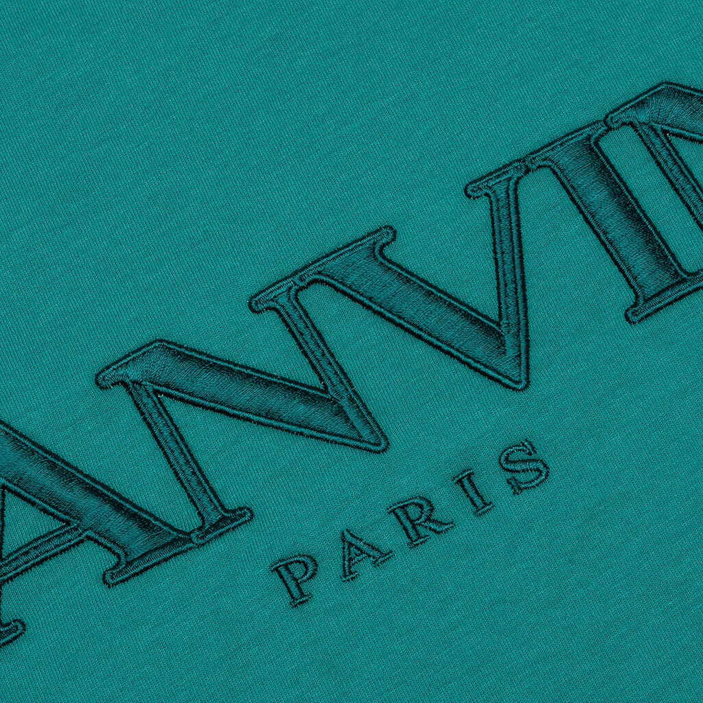 Paris Embroidered Oversize T-Shirt - Teal Blue