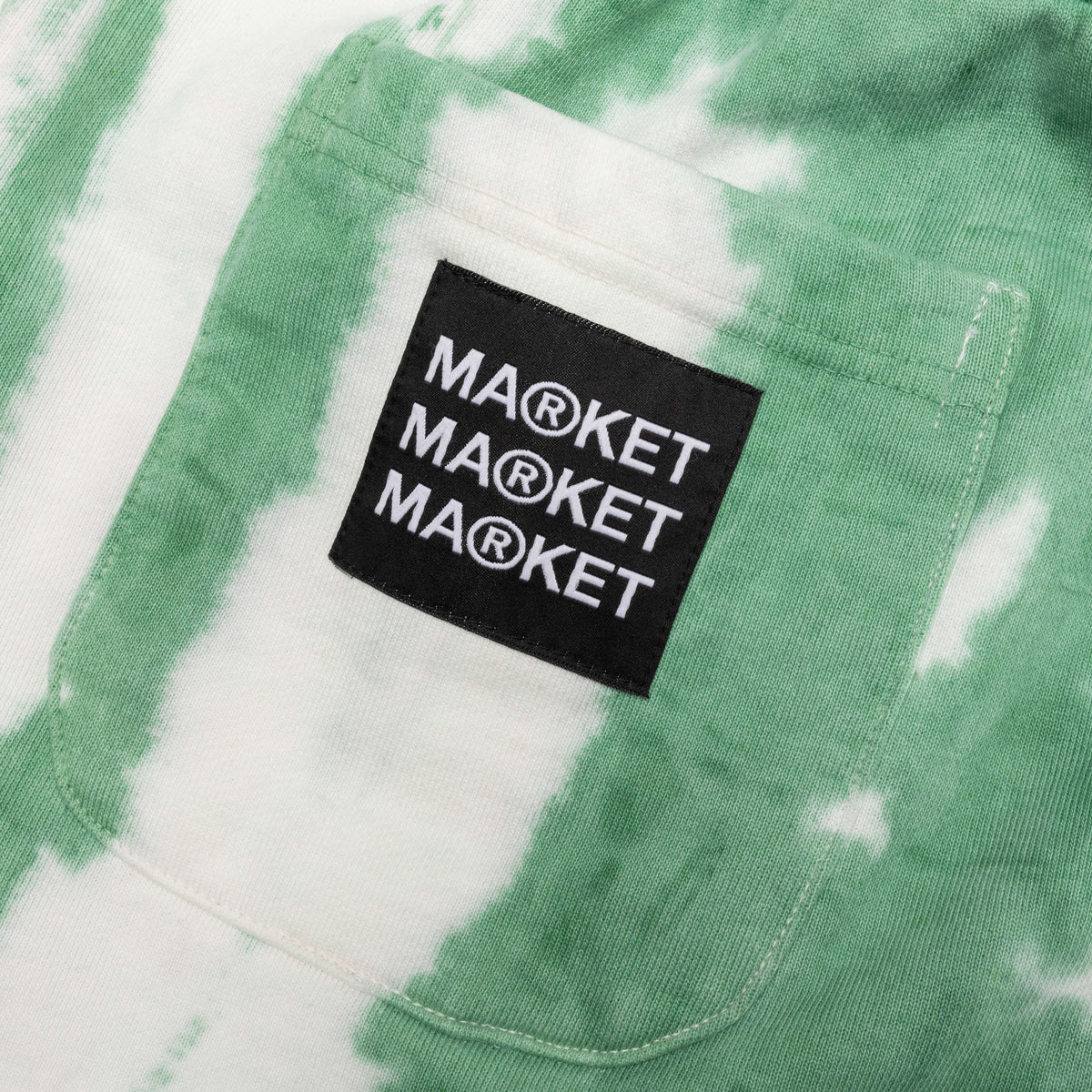 Growth Green Stripe Tie-Dye Sweatshorts - Green