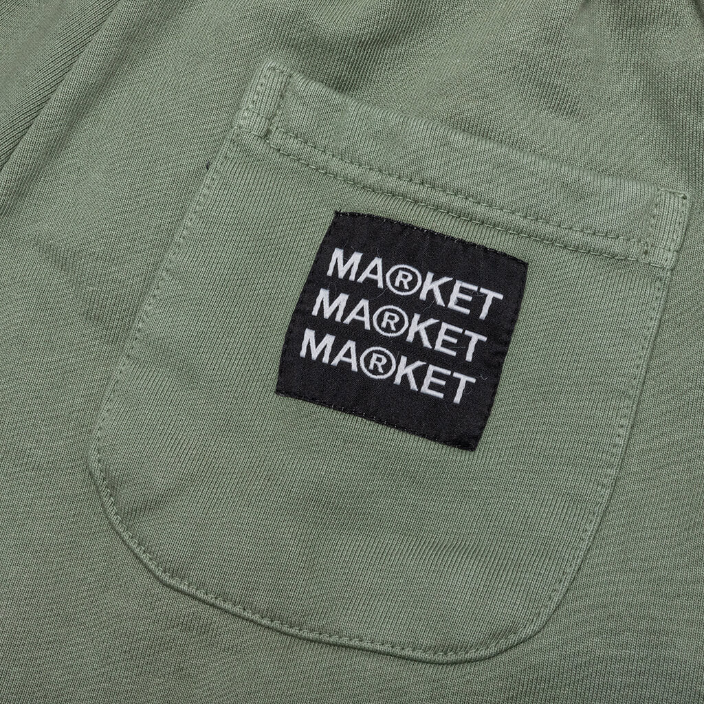 Smiley Look At The Bright Side Sweatpants - Sade Green