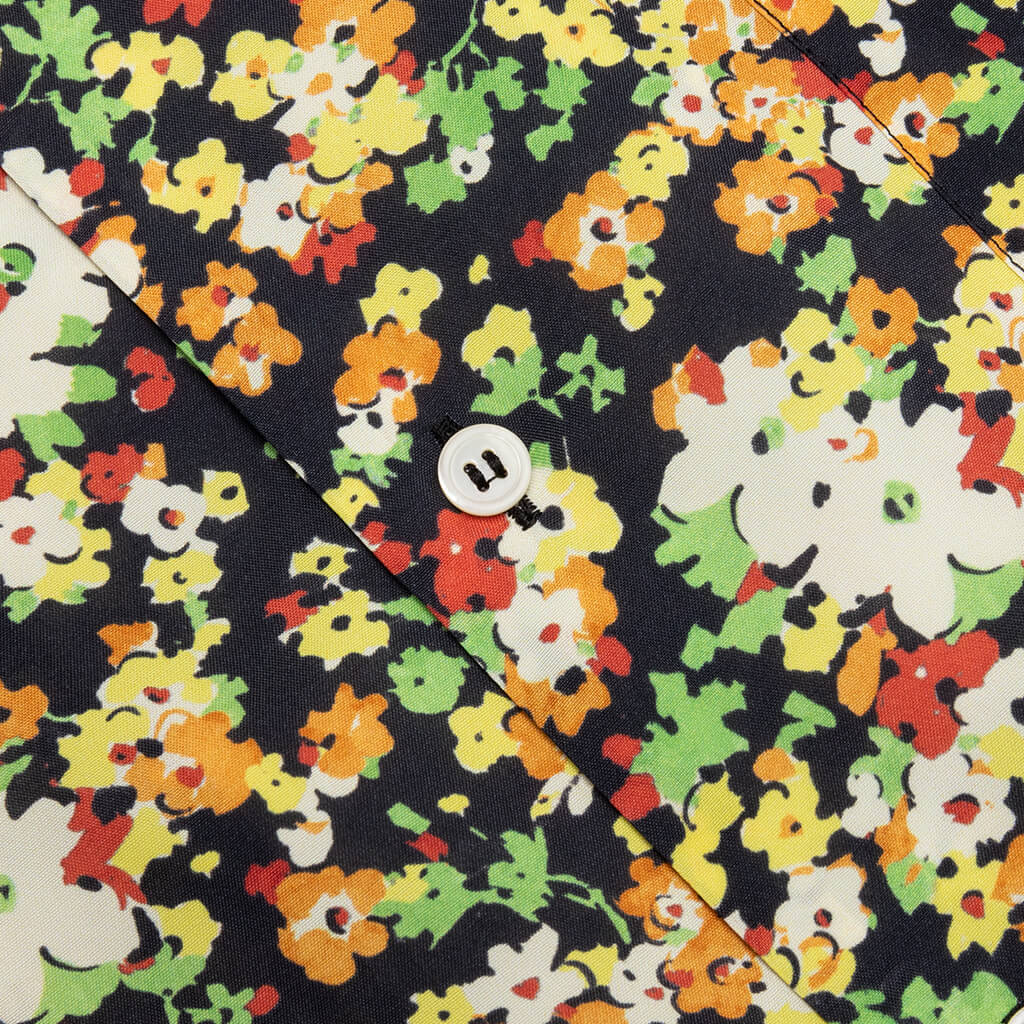 Flower Shirt - Black Floral Shorts