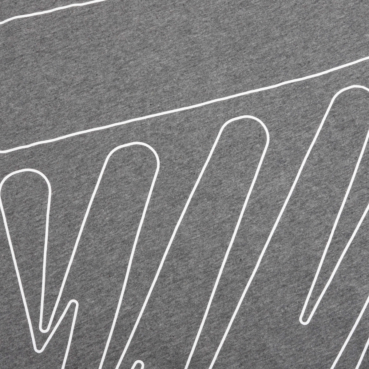 Wave Outl Diag Slim S/S Tee - Melange Grey