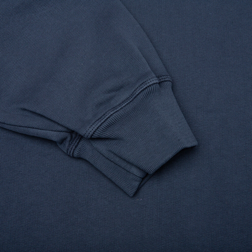 Oval Logo Hooded Sweatshirt - Washed Blue