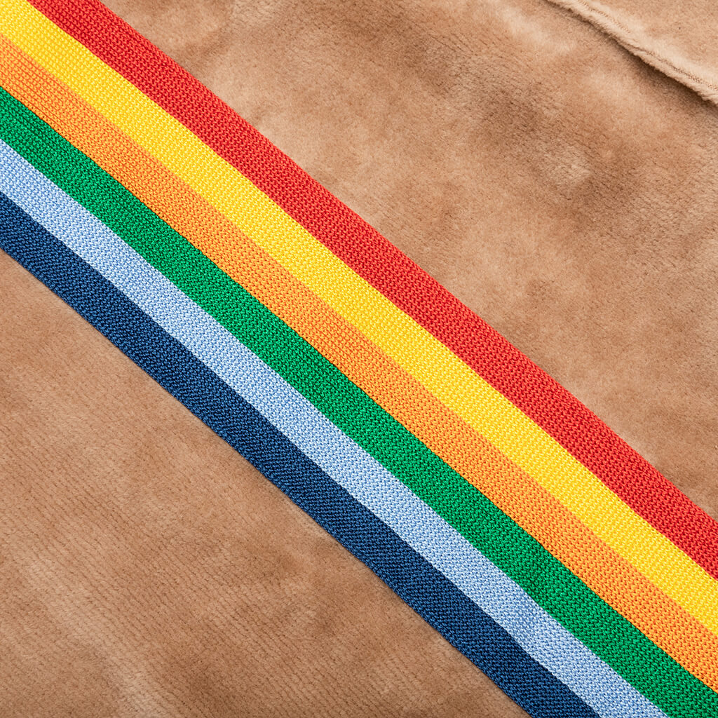 Rainbow Chenille Classic Track Jacket - Brown/White
