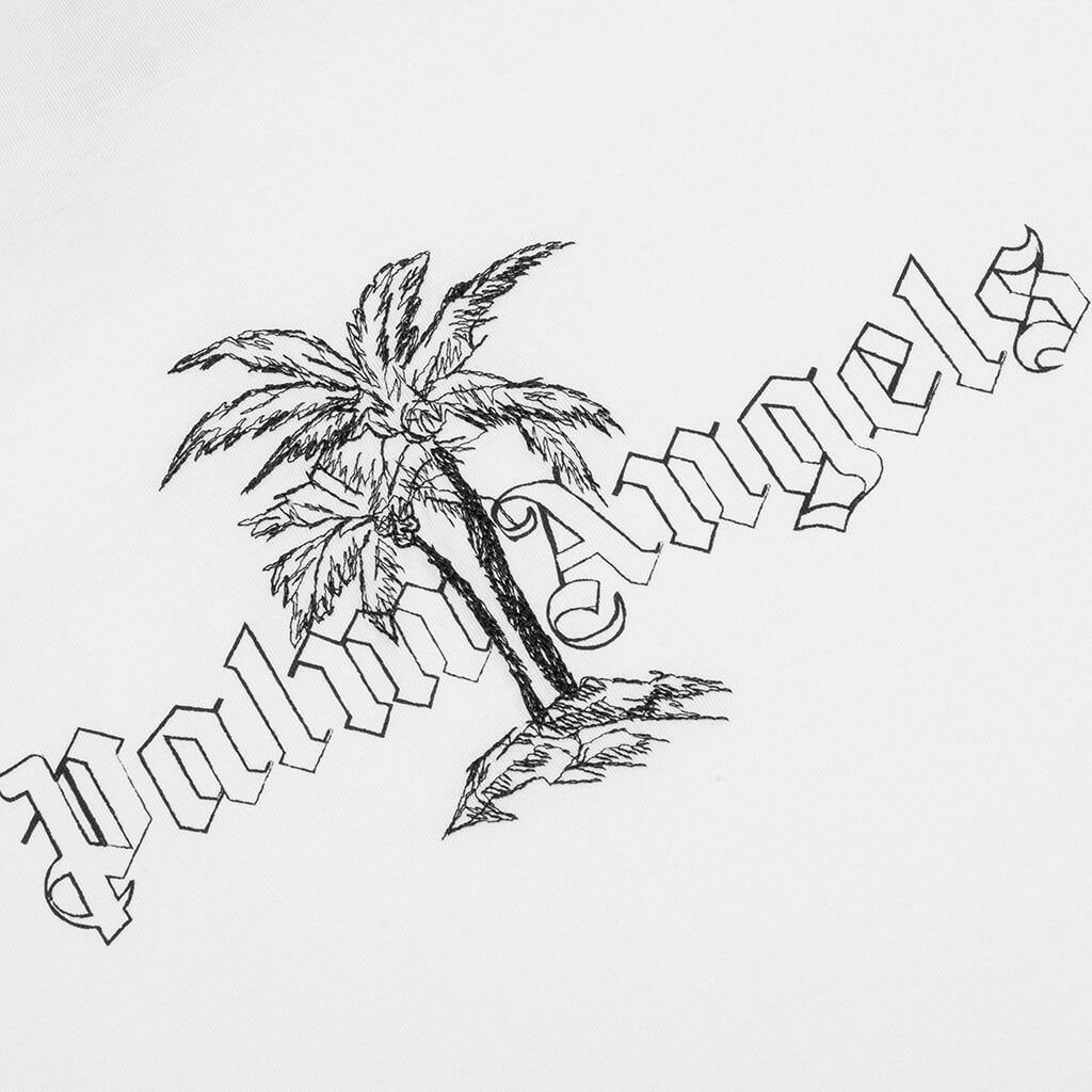 Sunset Palms Classic Tee - White/Black