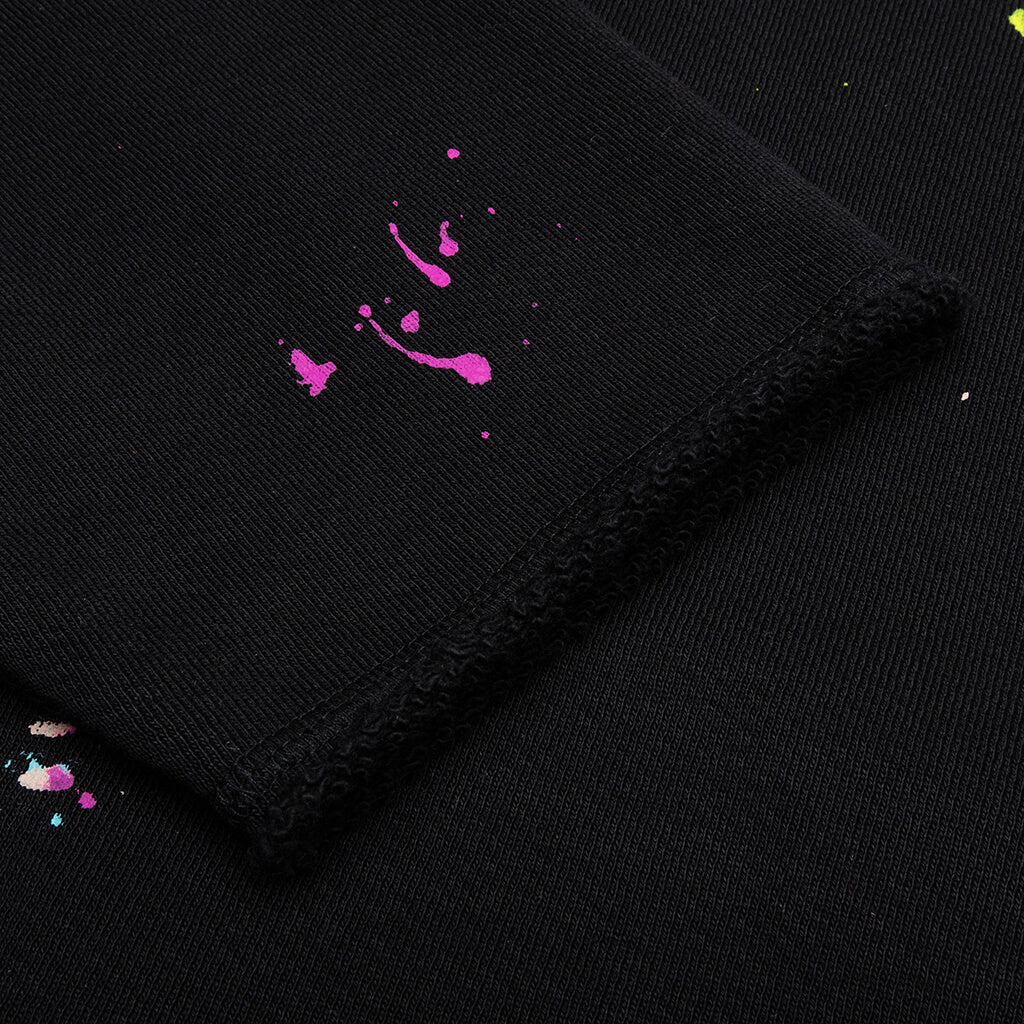 PXP Painted Raw Cut Hoodie - Black/White